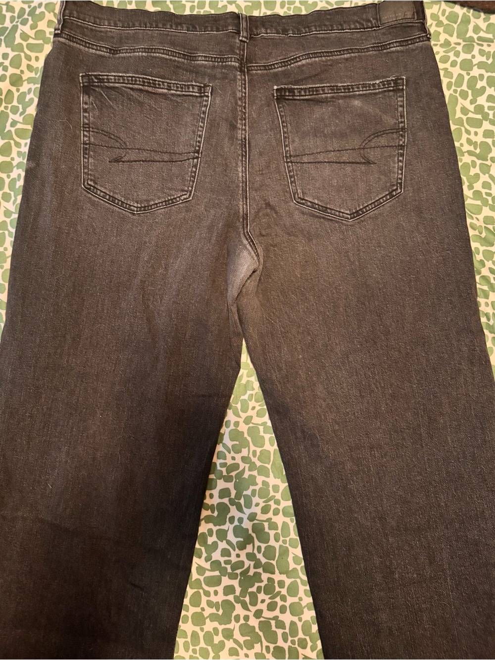 American Eagle Outfitters Women's Black Wide-Leg Jeans - Picture 2 of 4